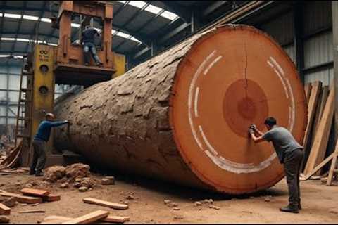 Giant Wood Processing Factory Processes Thousand Year Old Trees | An Amazing Sight, Danger Lurks