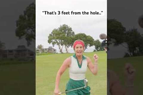 Alexis Golf Shot from IMPOSSIBLE Angle.. 😳