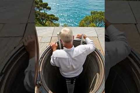 Hidden Luxury Cliffside Room From Shipping Container 😱 #bunker #architecture #undergroundvillage