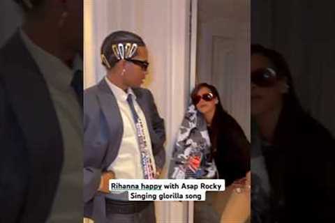 Rihanna happy with Asap Rocky Singing glorilla song  #rihanna Rihanna #asaprocky  #glorilla #shorts