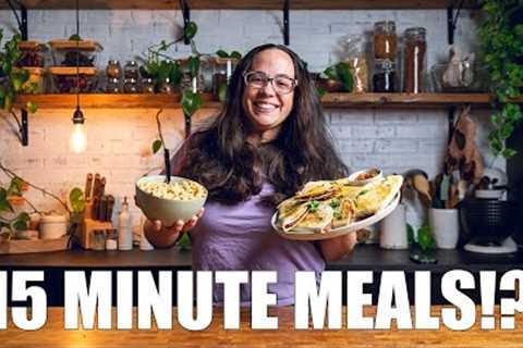 Realistic 15 MINUTE Vegan Meals that Kids Actually Love | Vegan and Vegetarian Meal Ideas