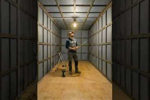 I built a secret room under the front door #shippingcontainer #interiordesign #timelapse #bunker