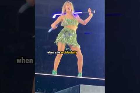 Taylor Swift Accidentally Hits Herself with a Golf Club on Stage–Watch the Funny Moment #taylorswift