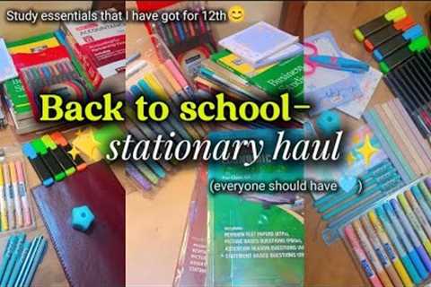 Back to school✨12th grade📚✏️ STATIONERY Hall🌷Must have stationery ✨, asthetic haul🩷#class12..
