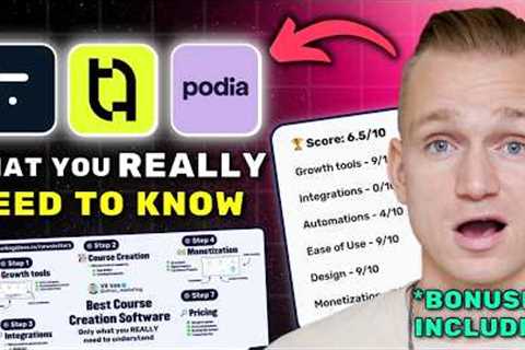 Thinkific vs Teachable vs Podia Review 2026 ($7280 In Bonuses + Discounts)