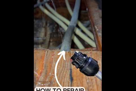A Plumber shows how to make an emergency repair on a lead water pipe #plumbingproblems