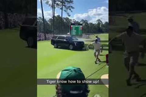 Tiger Arrives in Signature Style