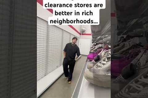 DO RICH NEIGHBORHOODS HAVE THE BEST CLEARANCE STORES?🫣 #sneaker #shoes