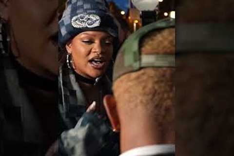 RIHANNA AND A$AP ROCKY CONGRATULATE PHARRELL WILLIAMS FOR HIS LOUIS VUITTON SHOW#shorts