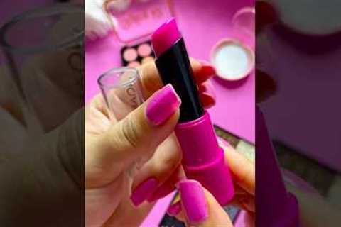 ASMR Makeup Set Satisfying with Unboxing &amp; Review Pink Sounds Video pink Lipstick