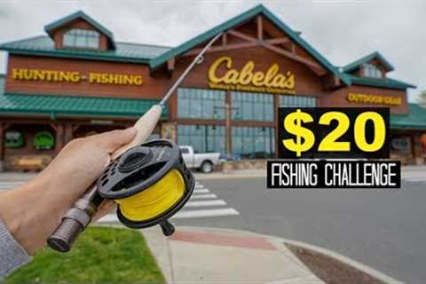$20 Cabelas FLY Fishing Challenge!! (Surprising!)