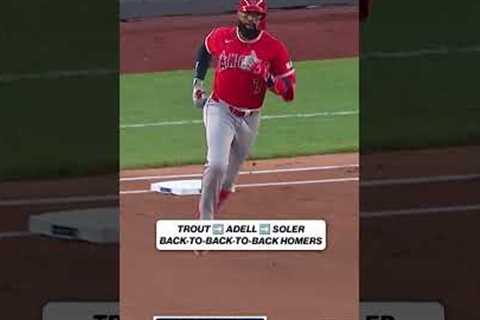 THREE STRAIGHT HOMERS 😱 #mlb #angels #trout #baseball #homerun