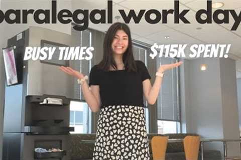 PARALEGAL AT INTELLECTUAL PROPERTY LAW FIRM: spending $115K, dinner with college friend, busy times