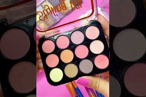 ASMR Makeup Set Satisfying with Unboxing &amp; Review Pink Sounds Video Eyeshadow Kit