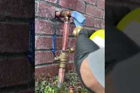 replacing a main shut off valve on copper line #plumber #plumbing #soldering