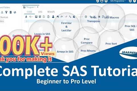 SAS Tutorial for Beginners to Pro Level | The Complete SAS Tutorial | How to Learn SAS Programming