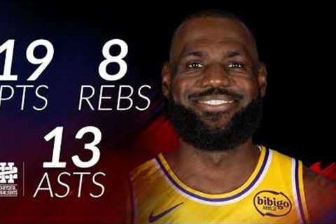 LeBron James 19 pts 8 rebs 13 asts vs Rockets 2026 PO G1