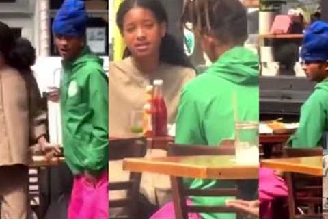 Jaden smith and Willow smith at a coffee shop 