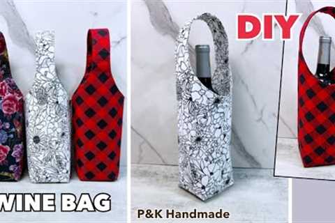Easy To Make! Diy Wine Bag Sewing Tutorial | Bottle Bag Carrier |