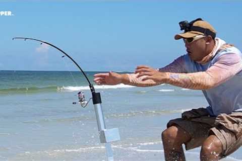 TINY Fishing Rods On The Beach?! (You Gotta Be KIDDING Me!) Funny Fishing Video