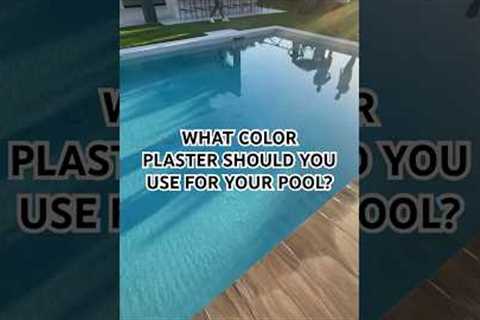 How to pick a pool plaster color! 🙌🏼 #backyard #pooldesign #poolplaster #landscapedesign #luxury