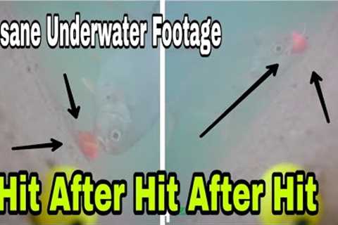 Pro Fishing Go Fish Camera Underwater Footage goes Insane with current and waves most satisfying