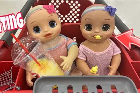 BABY ALIVE dolls outing 🛒 Shopping at Target 🎯