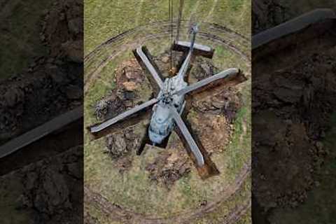 Buried Helicopter Turned Into Secret Underground Home