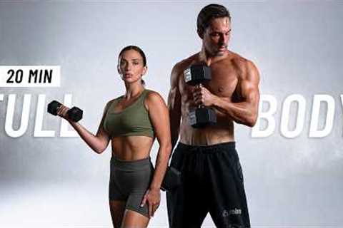20 Min Full Body Dumbbell Workout at Home to Sculpt & Strengthen (No Repeats)