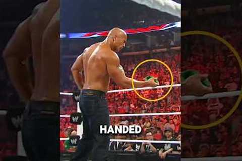 The Rock Wears Cena’s Arm Band 🥶 #shorts
