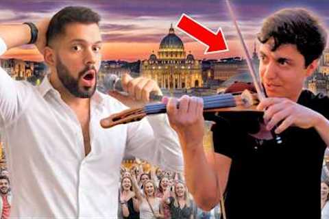 CRAZY Bella Ciao Performance With An INSANE Violinist In The Middle Of Rome