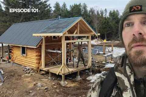 Cabin Addition: Master Bedroom, Bathroom |EP101| Log Cabin Build on Off-Grid Homestead