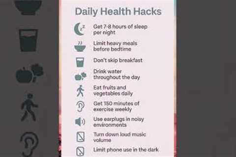 Daily Health Hacks #health #healthhacks