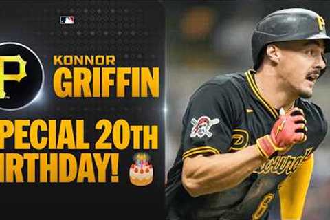 Konnor Griffin's first MLB homer and 3-hit game came on his 20th birthday! 🎂 | MLB Highlights