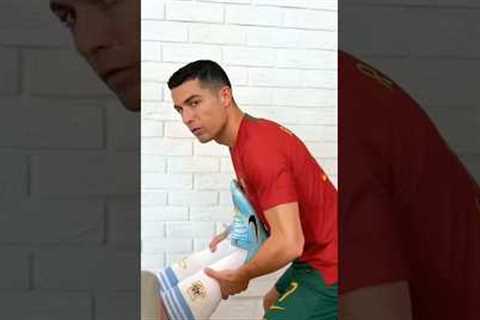 Cristiano Ronaldo doing it wrong 😭 Haaland had to correct him 💀🔥 #viralshorts #football