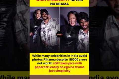 Rihanna was seen taking photos with paparazzi without hesitation. Despite her massive net worth,