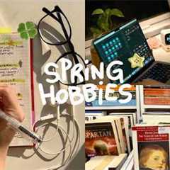 hobbies in spring: messy art, thrifted books & my journal routine