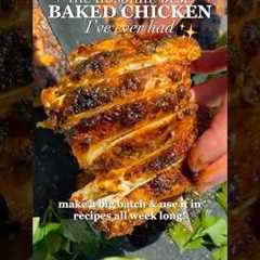 BEST Baked Chicken Thighs: Click the link in my bio and then select the photo to get the recipe ❤️