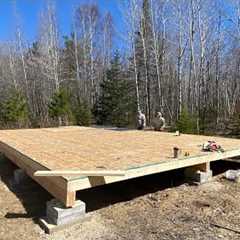 Simple Mortgage Free Cabin Build Pt 2: Beam And Floor Construction