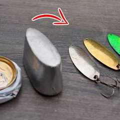 Soda Can Hornet Lure: DIY Alu Stamp Spoon Lure Result