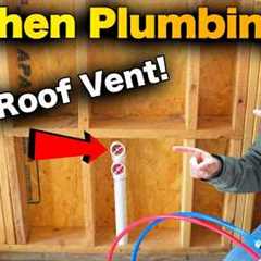 How to Rough-In Kitchen Sink Plumbing | Drain & Water Lines For BEGINNERS!