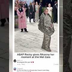 A$AP Rocky gives Rihanna her moment at the Met Gala #asaprocky #rihanna