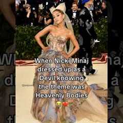 When Nicki Minaj dressed up as a Devil knowing the theme was heavenly bodies 😭💔