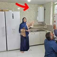Plumbing in Parisa Khanom's house and installing a water heater