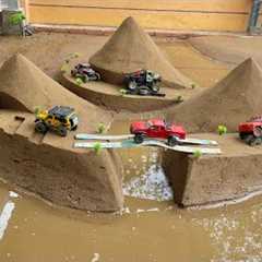 Extreme RC Off Road Challenge on Floating Bridge & Mud Water…