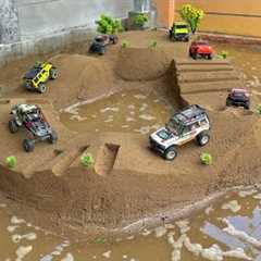 Mini RC Cars Battle Through Dangerous Island Roads!