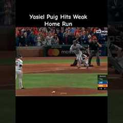 Yasiel Puig Hits Weak Home Run #baseball #sports #mlb #mlbshorts #baseballszn