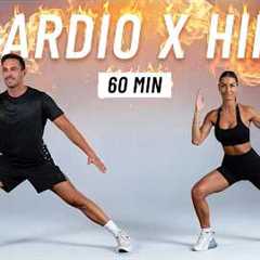 BURN 1000 CALORIES With This 60 Min ALL STANDING CARDIO HIIT Workout (No equipment, at Home)