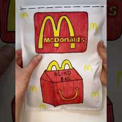 🍔McDonald’s Blind Bag🍔 #blindbag #asmr #asmrunboxing #paperdiy #papersquishy #papercraft #art