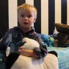 4 year old boy opened his presents before Christmas